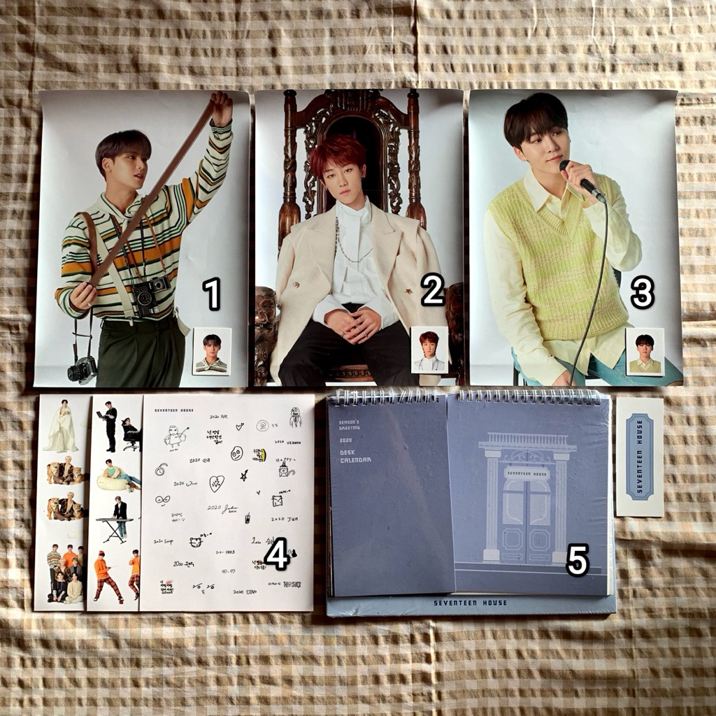 season greeting seventeen 2020 mingyu the8 seungkwan desk calender