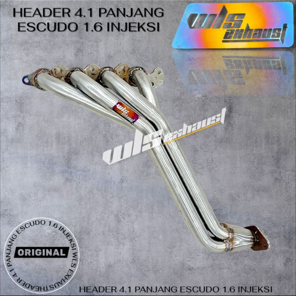 KNALPOT MOBIL HEADER 4.1 PANJANG ESCUDO 1.6 INJEKSI ORIGINAL WLS EXHAUST
