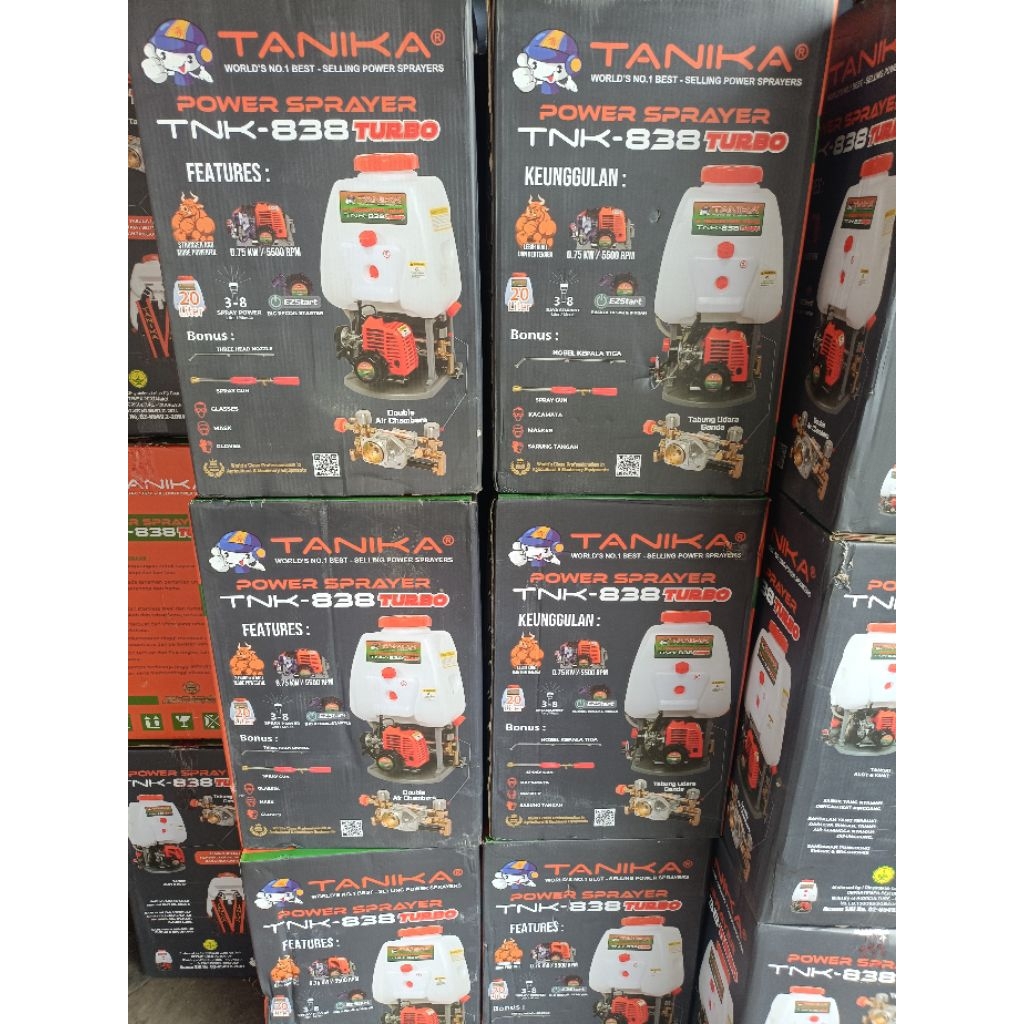 NEW MESIN POMPA KNAPSACK SEMPROT HAMA RACUN TANIKA 838 20LITER 2TAK / TANIKA TNK 838 TURBO