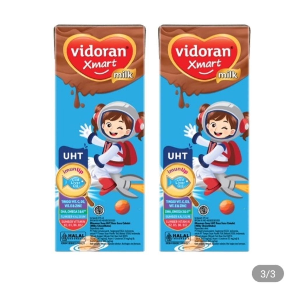 Susu uht vidoran smart coklat 175mil perkotak 24pcs