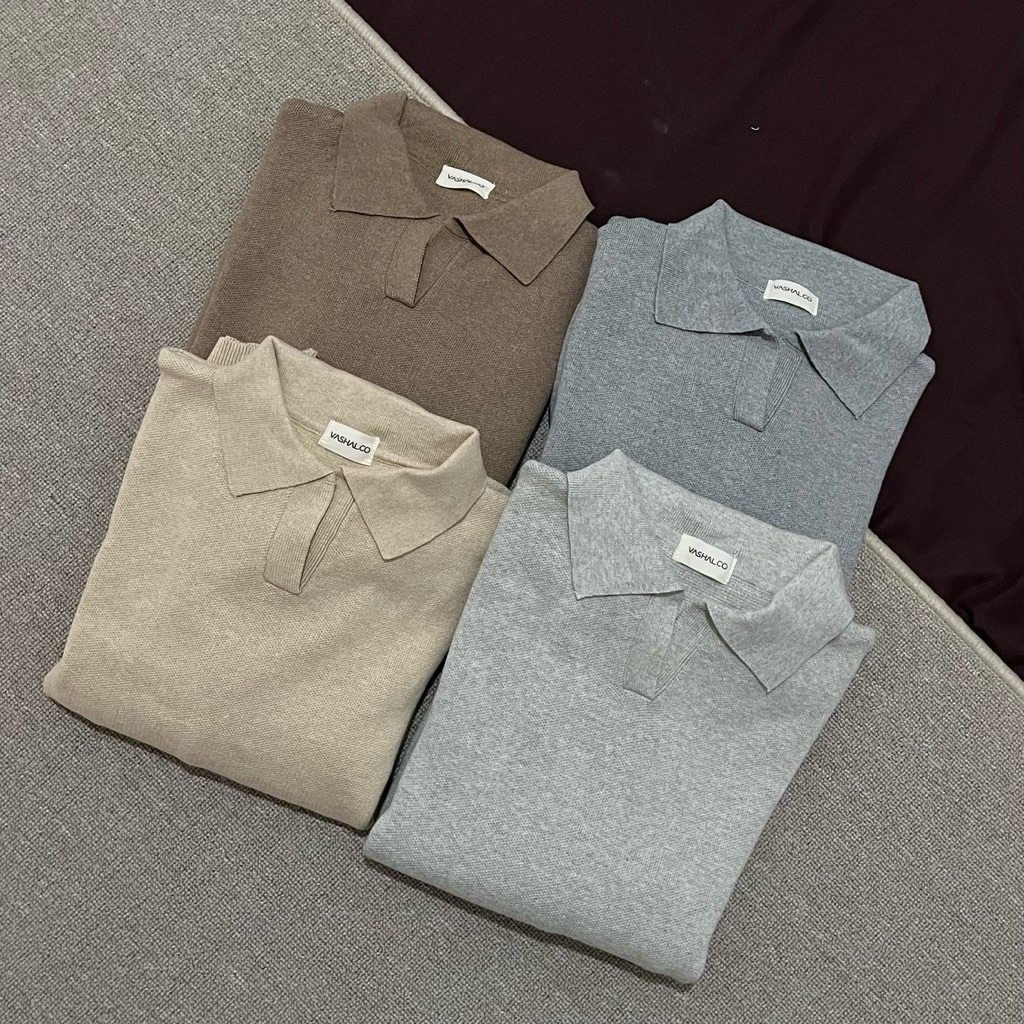 VASHAL - Weave Polo Knit Sweater | Knit Premium | Knit Polo Katun
