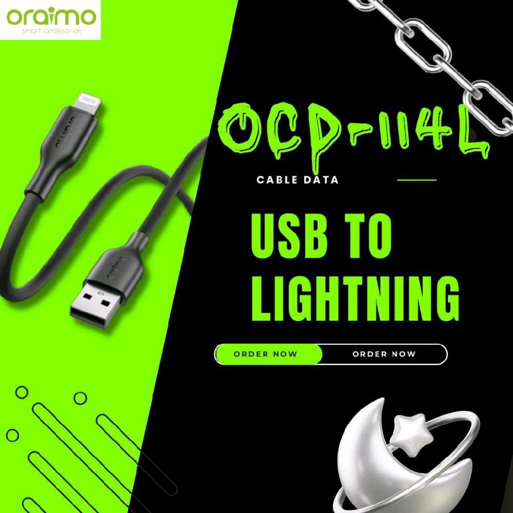 ORAIMO OCD-114L RobustLine Data Cable Lightning Fast Charging 2A 100Cm