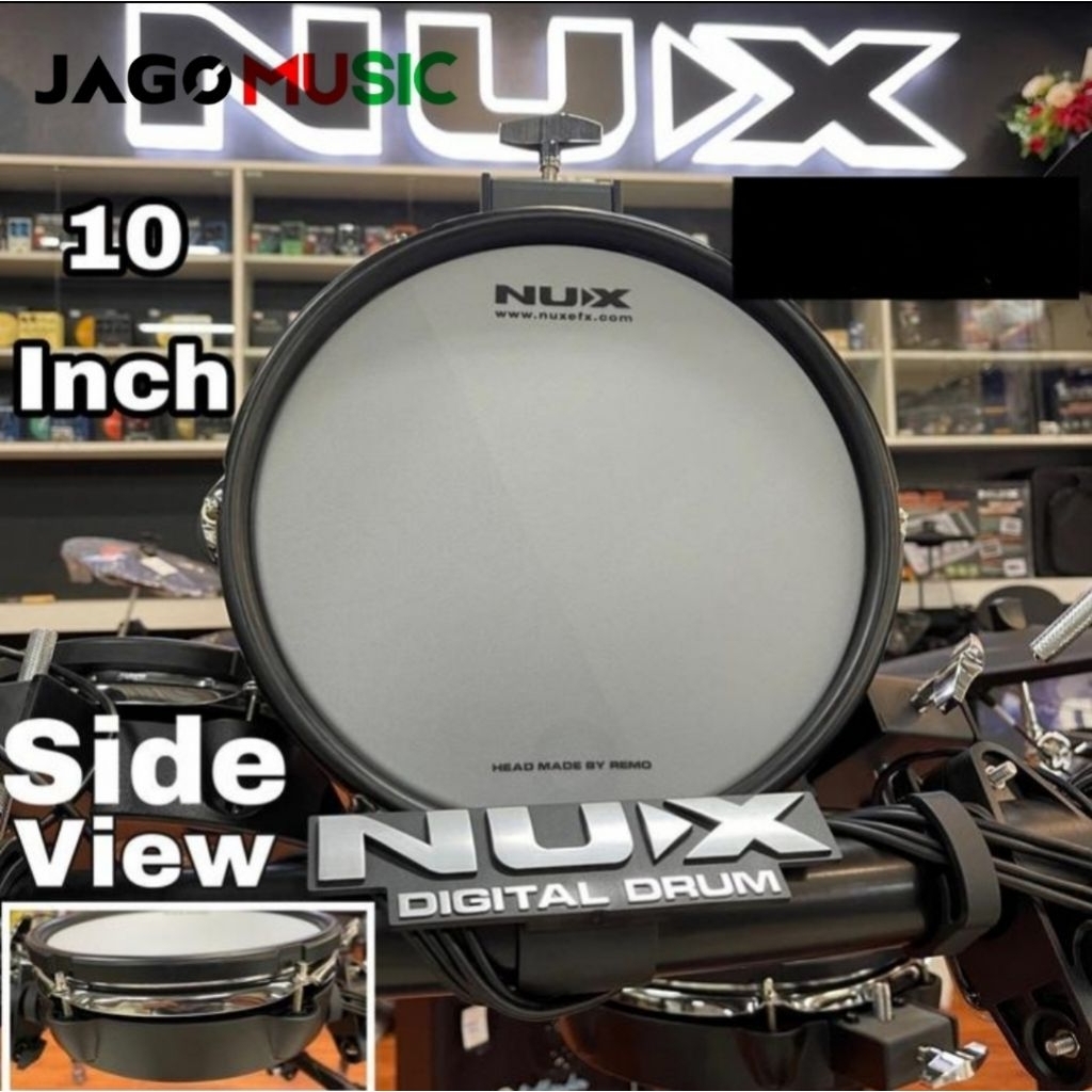 Snare Drum Pad NUX DM7 DM7X 10in Model Mesh kit for ALL Brand E Drum