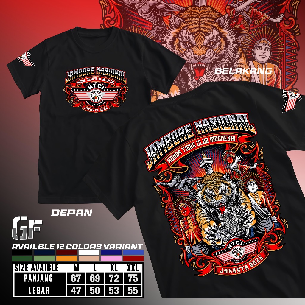 KAOS JAMNAS HONDA TIGER CLUB INDONESIA HTCI JAKARTA 2025