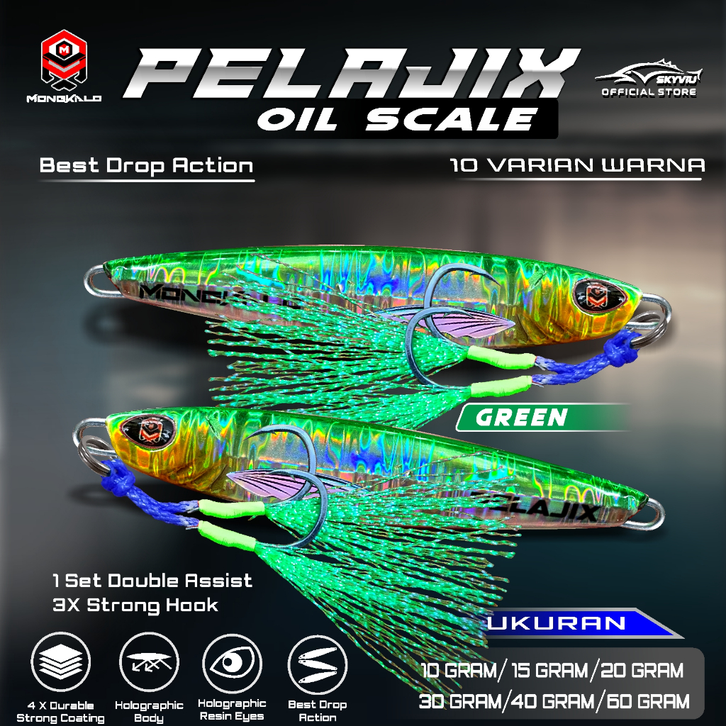 Mongkalo Pelajix Minyak noGID noMotif Candy 15 Hijau