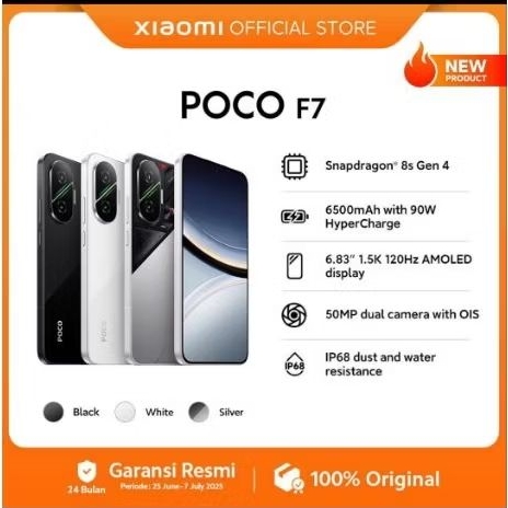 POCO F7 (12/512GB) | Snapdragon 8s Gen 46.83" 1.5K 120Hz AMOLED | 50MP camera OIS [Official Store] -