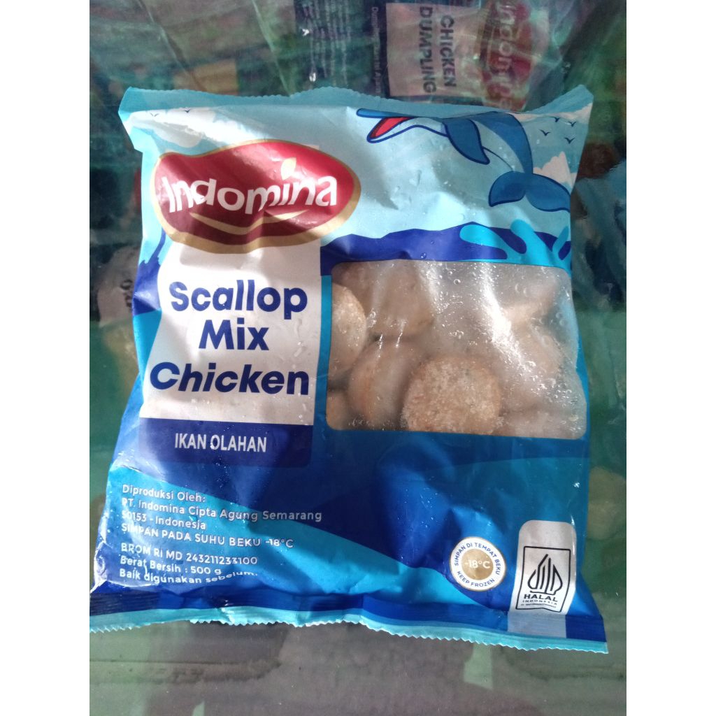 Scallop Mix Chicken Indomina 500g - Frozen Food Murah
