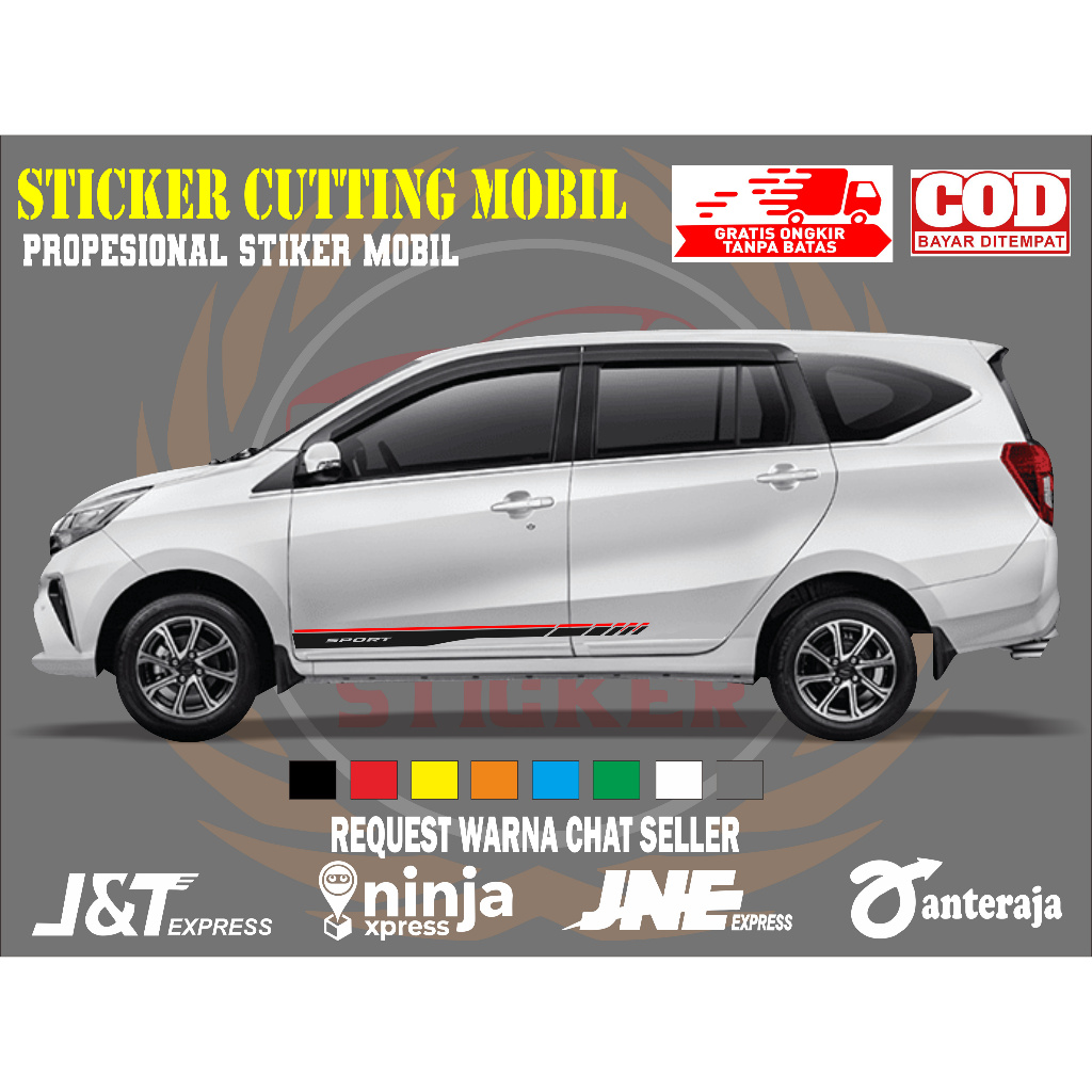 sticker mobil sigra sticker mobil daihatsu sigra sticker mobil sigra keren stiker variasi body mobil