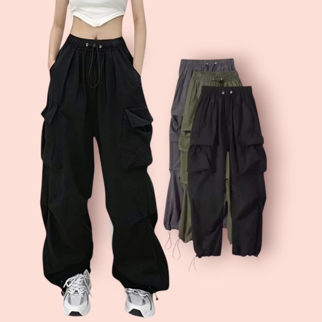 Celana Cargo Naik Gunung Wanita//Fashion