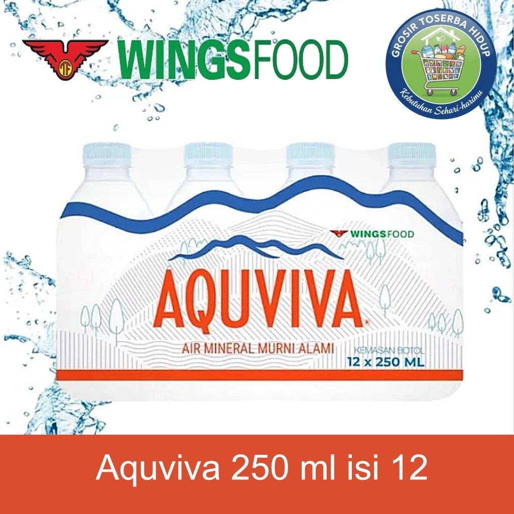 Aquviva Air Mineral 250ml isi 12 botol Produk Original ED Panjang
