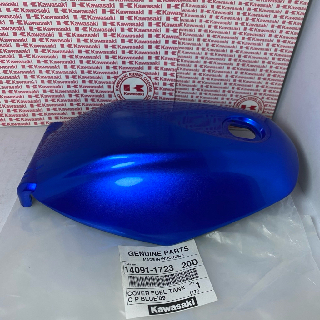 Cover tutup tangki kawasaki athlete biru