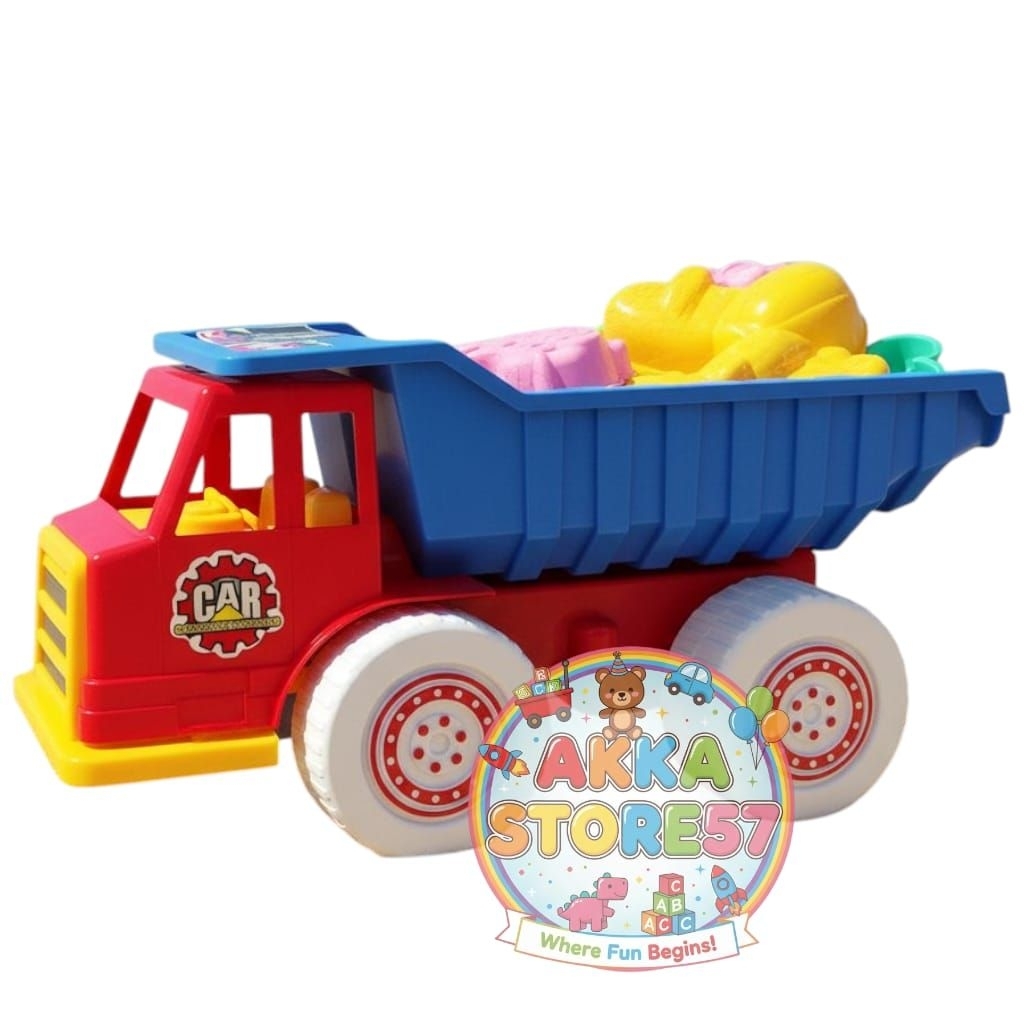 Mainan Anak Truk Bak Pasir Anak Mainan Mobil Truk Pasir Pantai + Cetakan Ukuran Sedang dan kecil