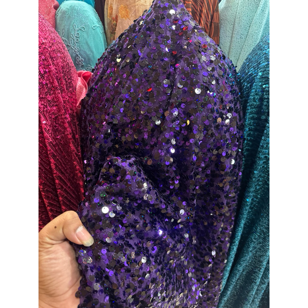 Bahan Seribu payet/Squin Impor Gradasi