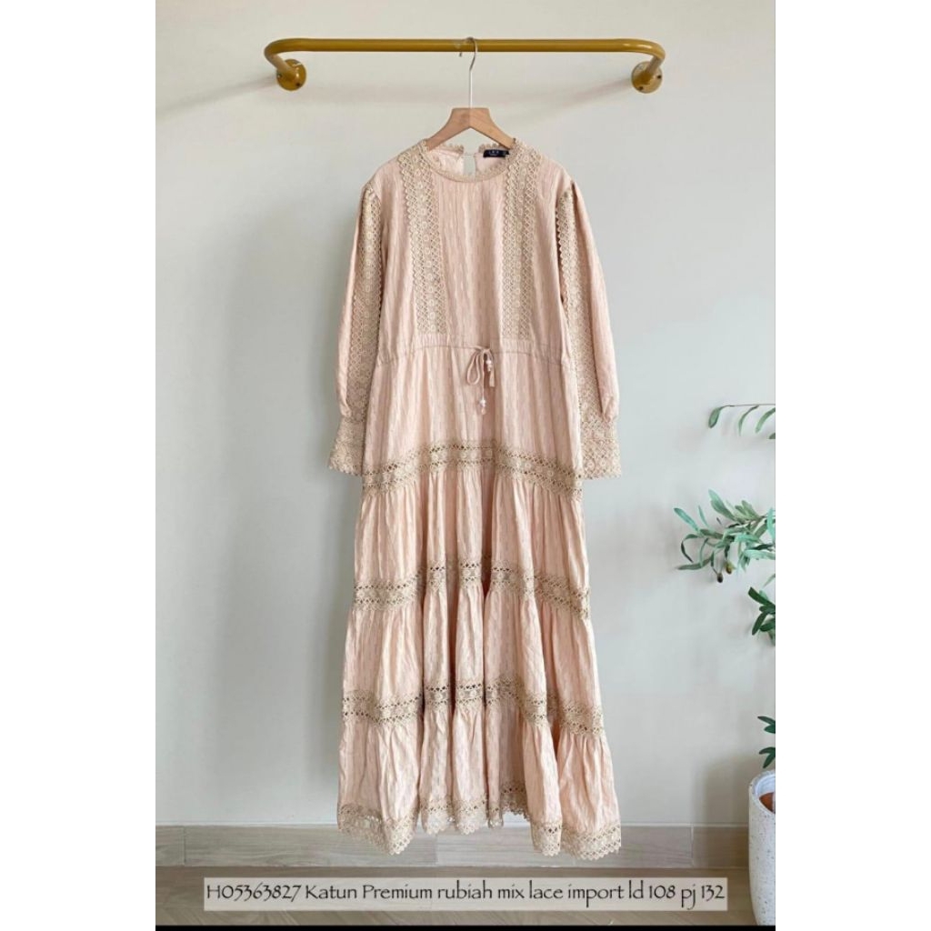 Real pic ORIGINAL dan TERMURAH Maxi Dress PREMIUM BUTIK / Gamis Brukat Premium Butik Import / Gamis 