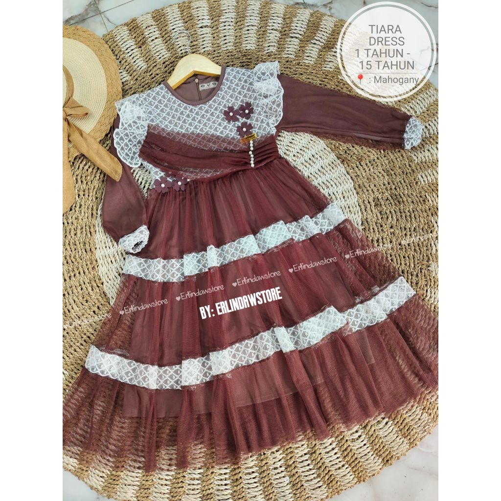 TIARA DRESS  KIDS umur 3 tahun - 15 Tahun gamis burkat mewah anak perempuan gamis pesta anak cantik 
