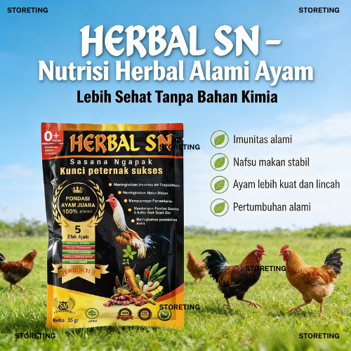 Obat Jamu Ayam Aduan Herbal SN Ecer 1 Sachet 35 gram pakan ayam Jamu obat Herbal Ayam