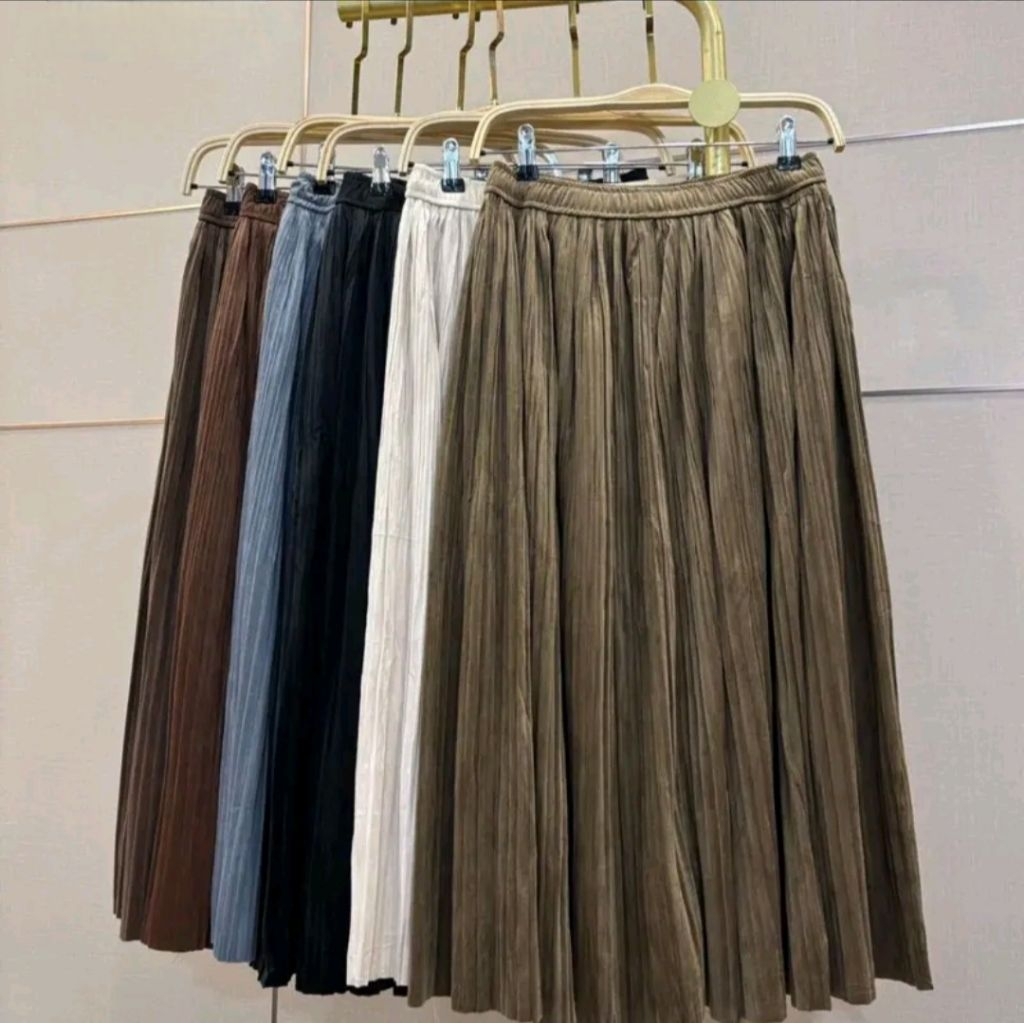 165 Rok Panjang Plisket Lidi velvet Codoray Premium