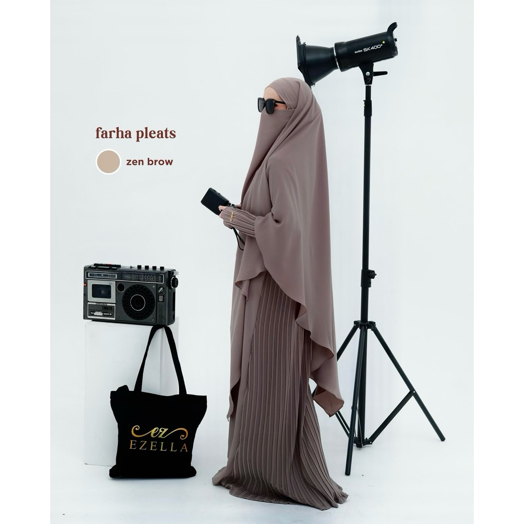 Preloved Farha Abaya Set Nonpad By Ezella id
