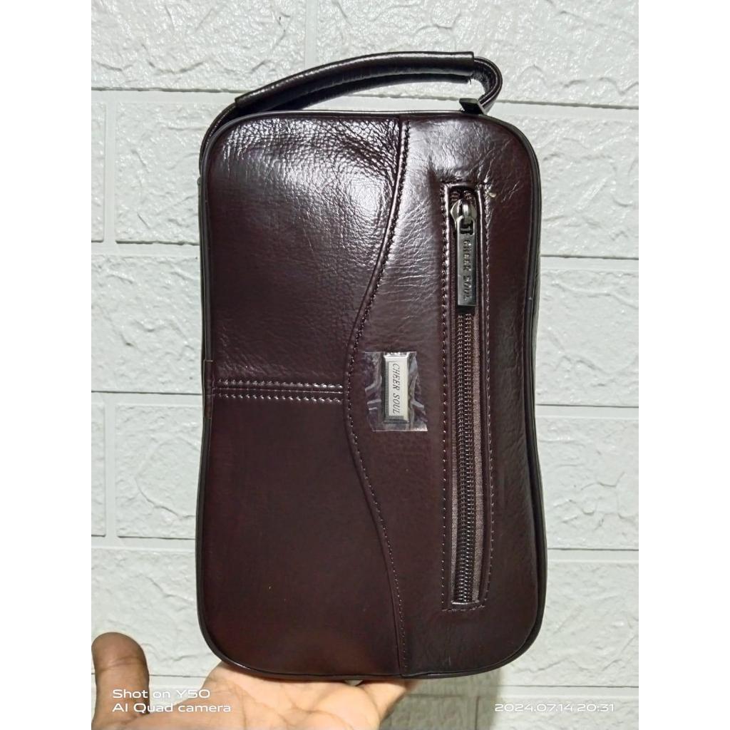 Handbag Kulit Asli Pria Cheer Soul 1010 Terlaris