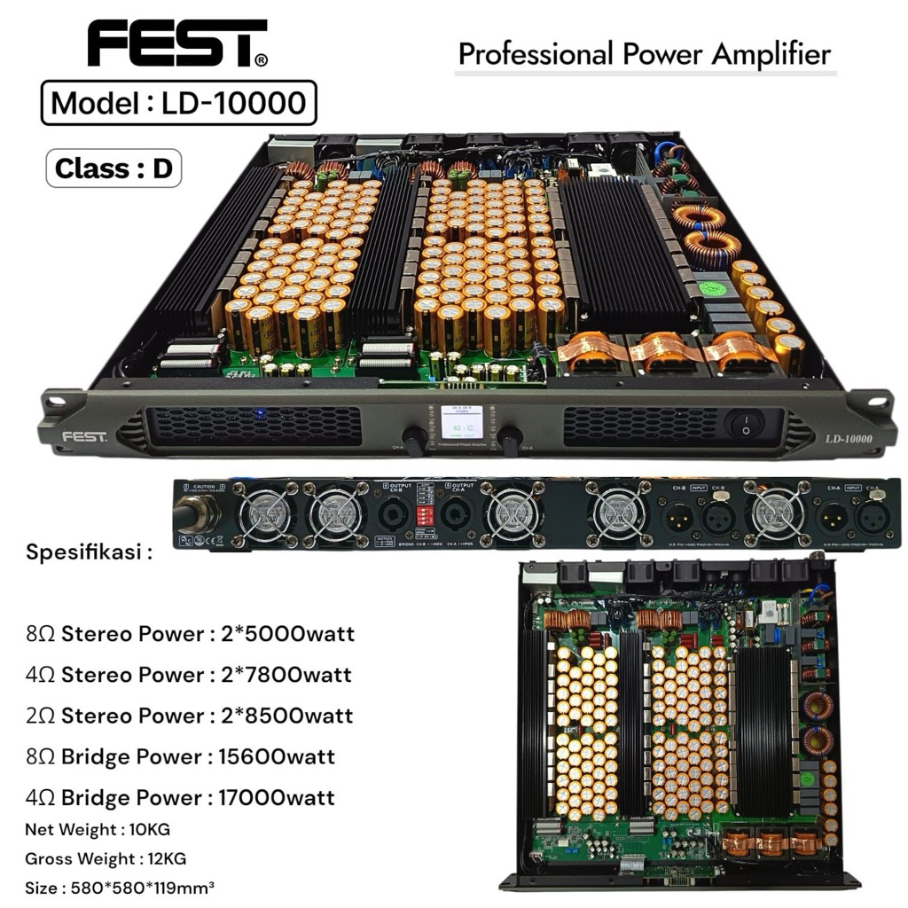 Power FEST LD10000 class D 5000watt