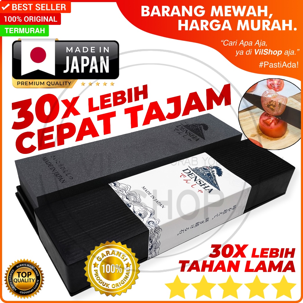 BATU ASAH JEPANG DENSHA ASLI BAGUS MADE IN JAPAN DENSA 20 CM 8" BATU GOSOK ASAHAN AMRIL 8 INCH INCI 