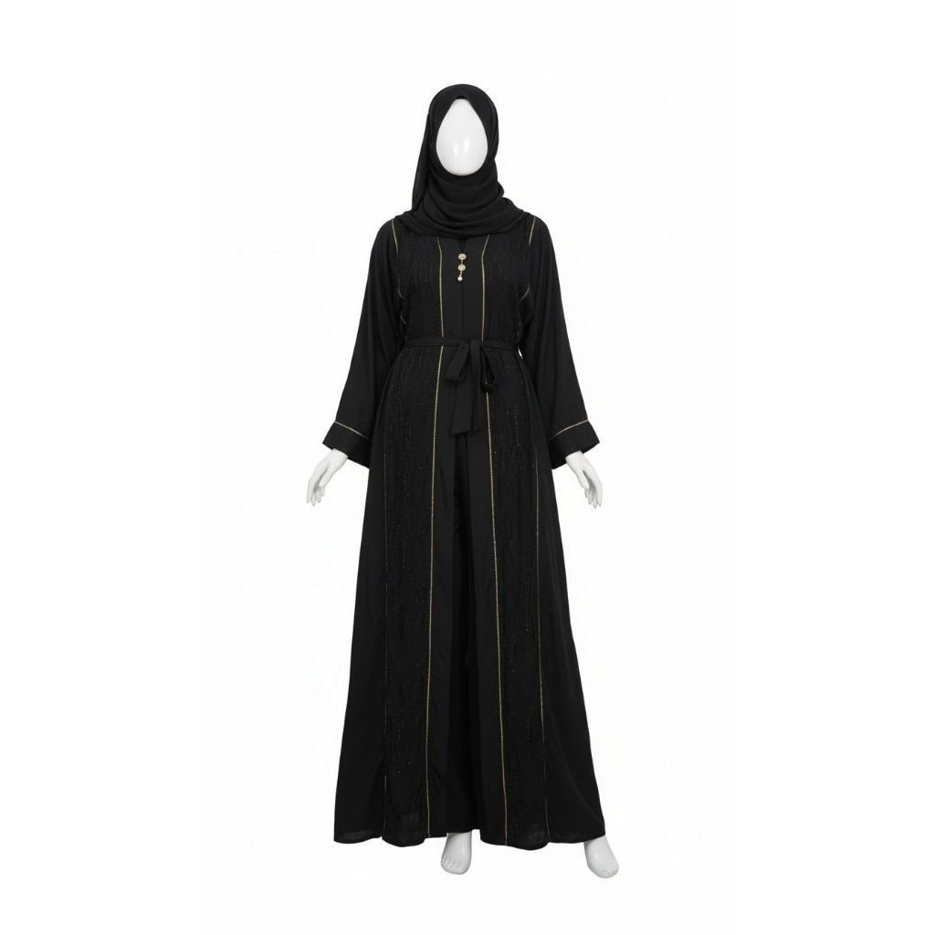 ABAYA ZAITUN ORI ABAYA GAMIS SAUDI ARAB GLAMOUR MEWAH