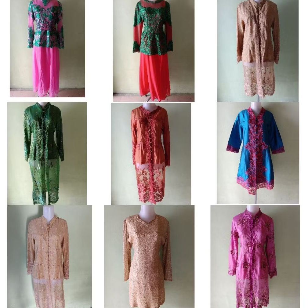 PRELOVED KEBAYA BROKAT PAYET RENDA ROK SELENDANG BATIK TRADISIONAL