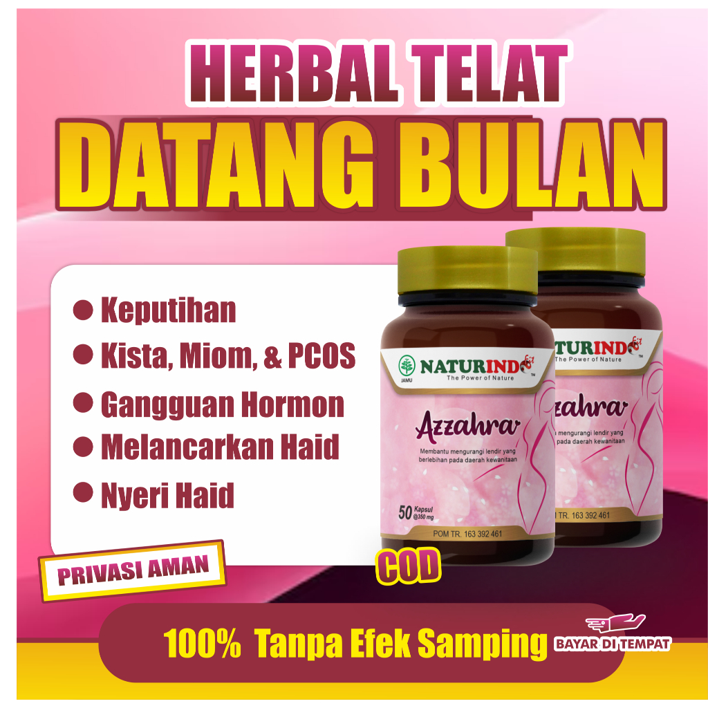 Obat Telat Dateng Bulan Pelancar Haid Tidak Teratur Nyeri Haid Menstruasi PCOS Telat Haid 2 3 Bulan