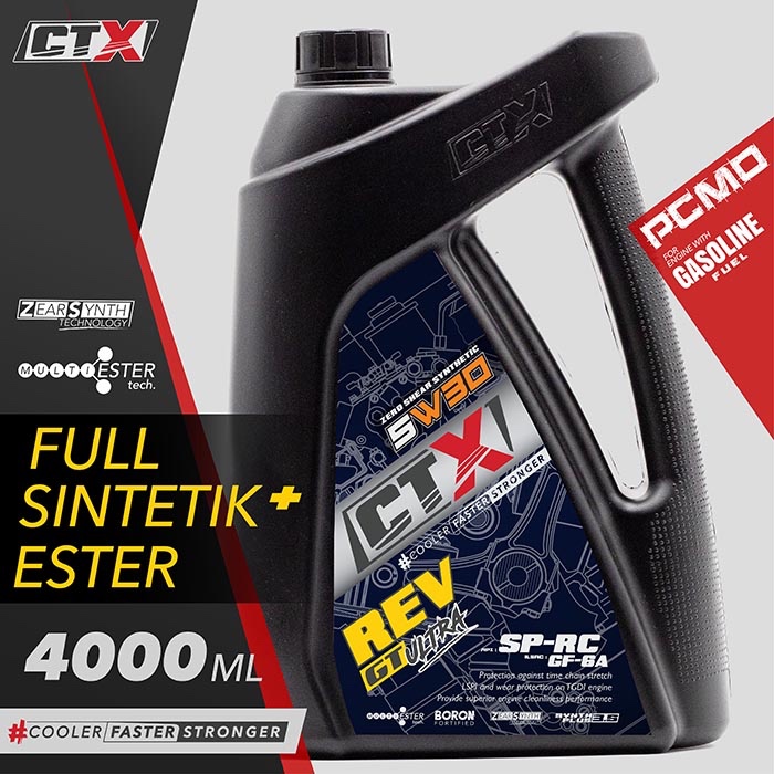CTX Rev GT Ultra - Oli (PCMO) Full Sintetik Ester - 5w30 / 5w40 (4L)