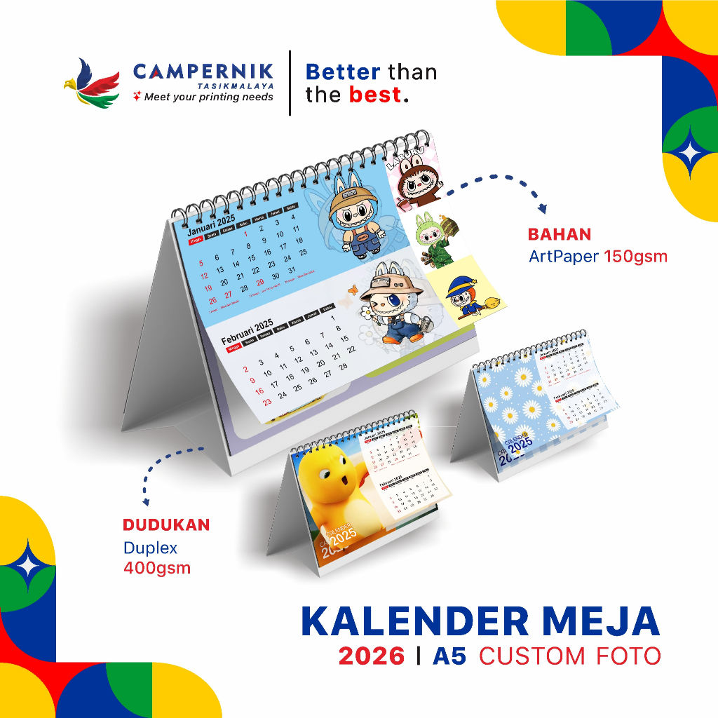 KALENDER MINI A5 2026/ KALENDER MEJA MINI / KALENDER MEJA / KALENDER