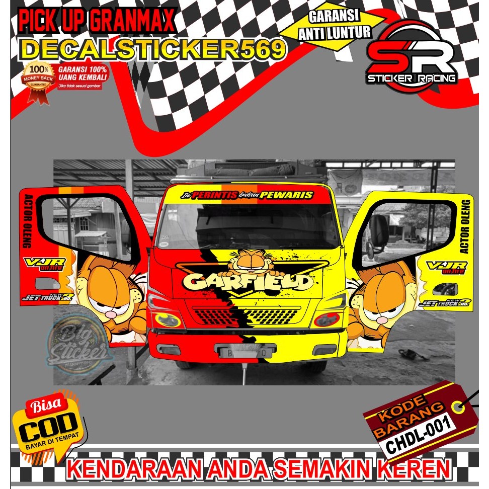 STIKER FULL KABIN CANTER HDL DECAL LAMINASI KEREN