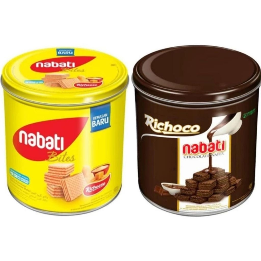 Richeese Nabati Wafer Keju/cokelat coklat kaleng 350gr (1 dus isi 6 kaleng ) sembako parcel termurah