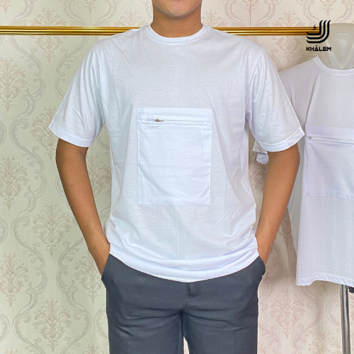 KAOS PUTIH POLOS KANTONG SAKU HAJI DAN UMROH