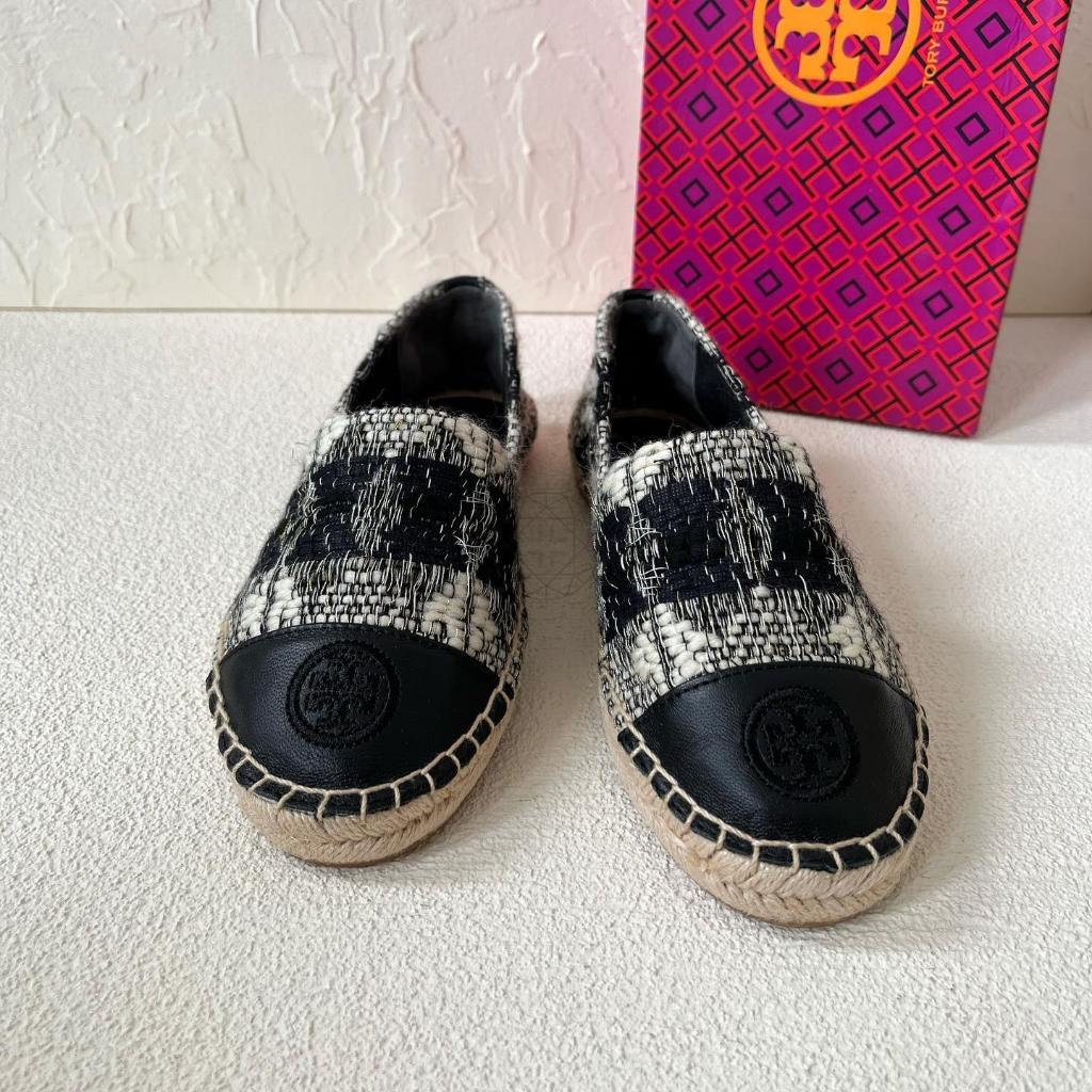 Tory Burch Tweed Espadrilles Size 6 US Women NEW No Defect Flat Shoes Sepatu Fashion Wanita Sepatu F