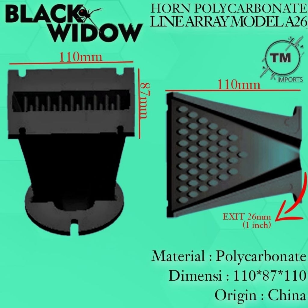 BLACK WIDOW CORONG TWITTER LINE ARRAY PRO A26 HORN PROFESIONAL A-26 HARMONIKA