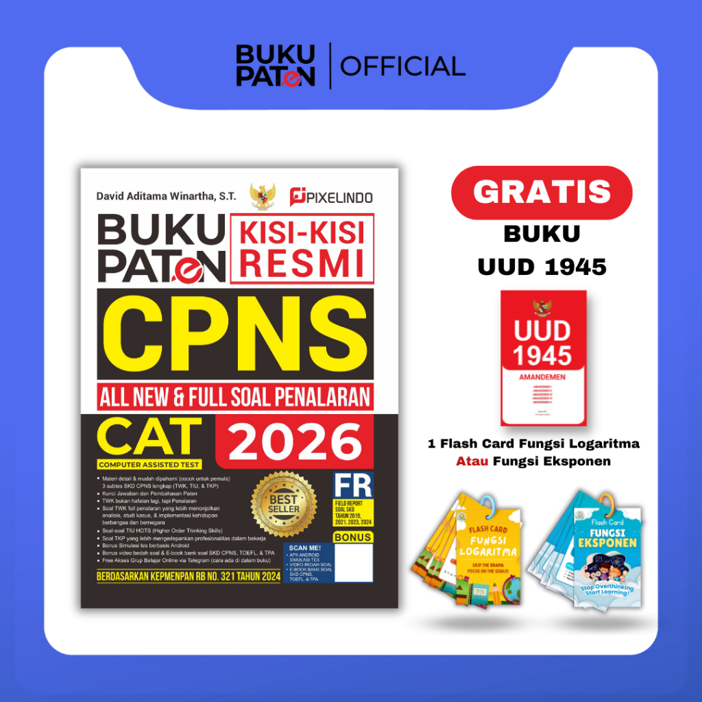 BUKU PATEN Buku Kisi-Kisi CPNS CAT 2026 Full Soal Penalaran