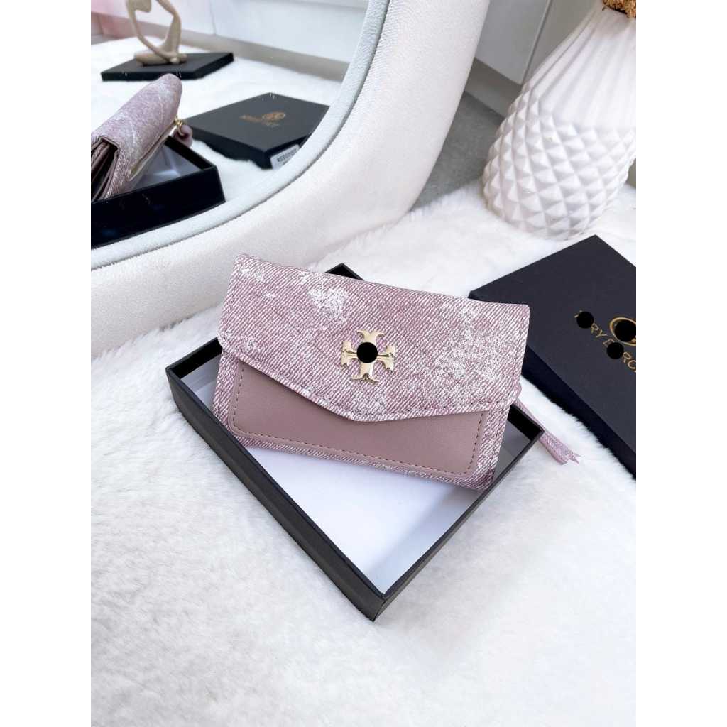 Dompet Lipat T*RY B*RCH Free Box Kode TB1092 Terbaru Import Premium Quality Elegant Design Mewah