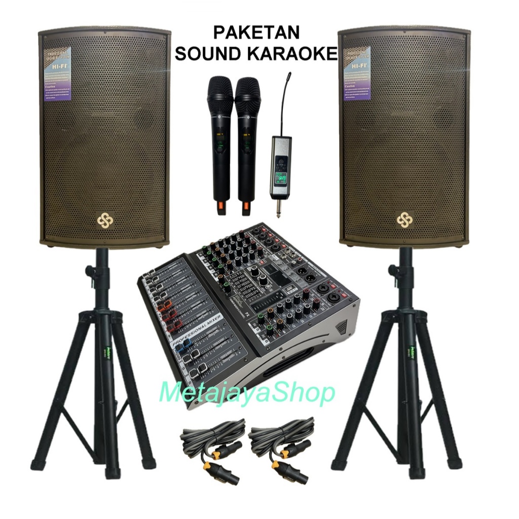 Paketan SoundSystem Karaoke Indoor / Outdoor 1000 Watt