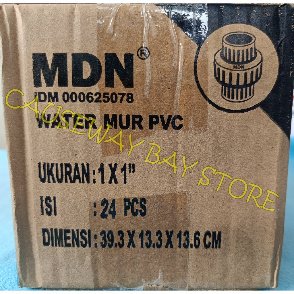 WATERMOOR/WATERMUR PVC 1 x 1 inch MDN HARGA 1 KARDUS