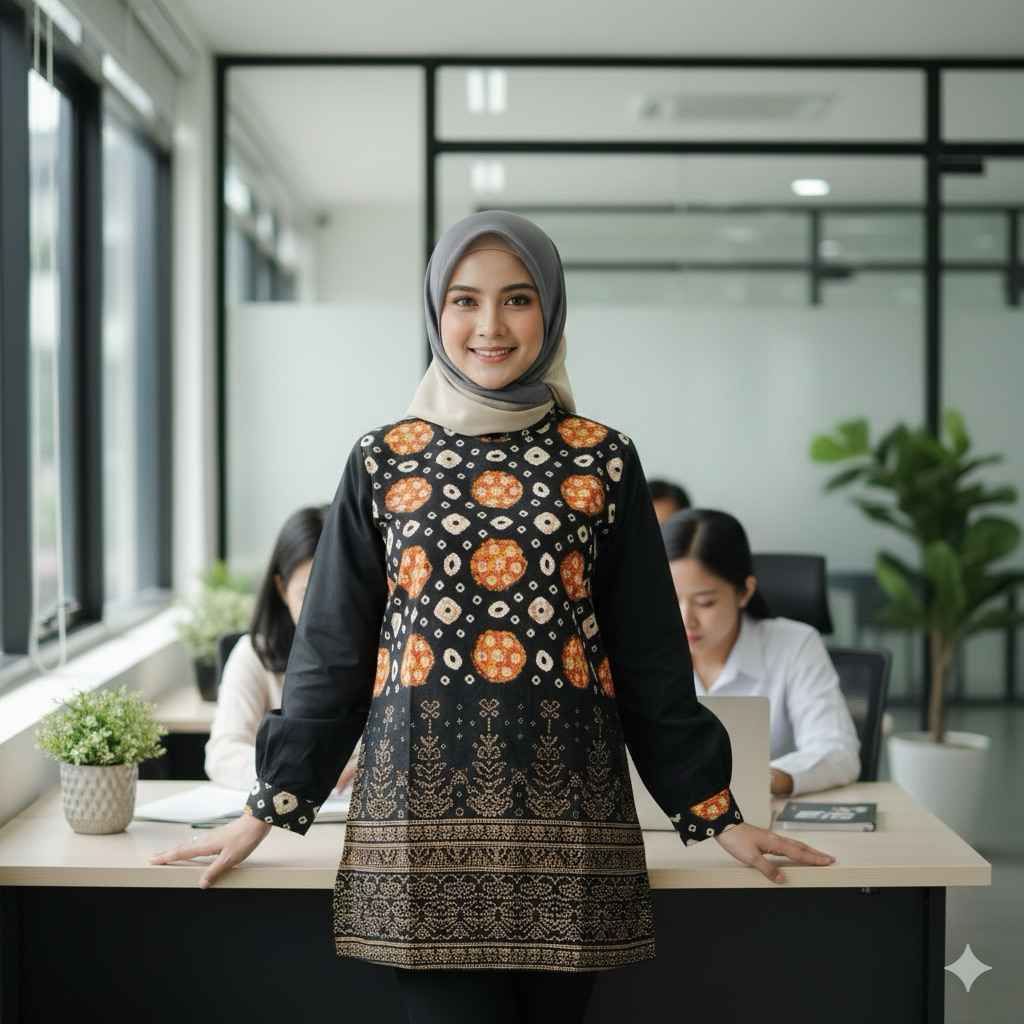 Tunik Jumputan palembang / Atasan Batik Jumputan