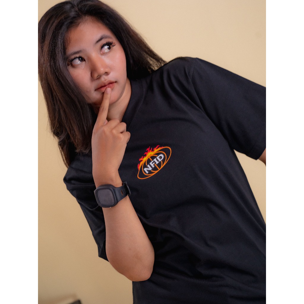 Newface ID Kaos Baju Oversize Pria Wanita NFID Fire Tshirt Unisex Combed 24s