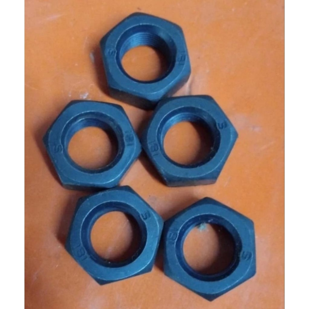 mur baja hex Ukuran 12mm drat kasar , mur m1/2 Harga per  2pcs