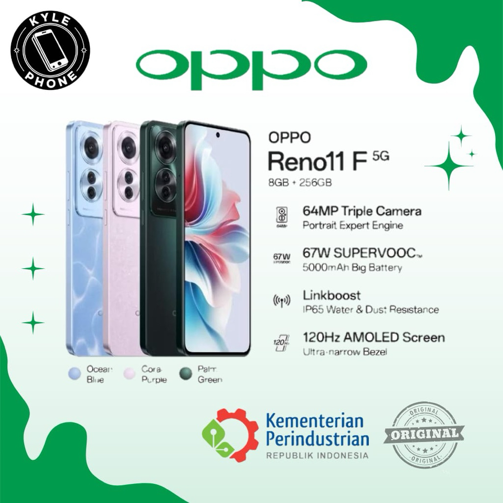 Oppo Reno 11 F 5G 8/256gb Bergaransi Resmi Oppo Indonesia
