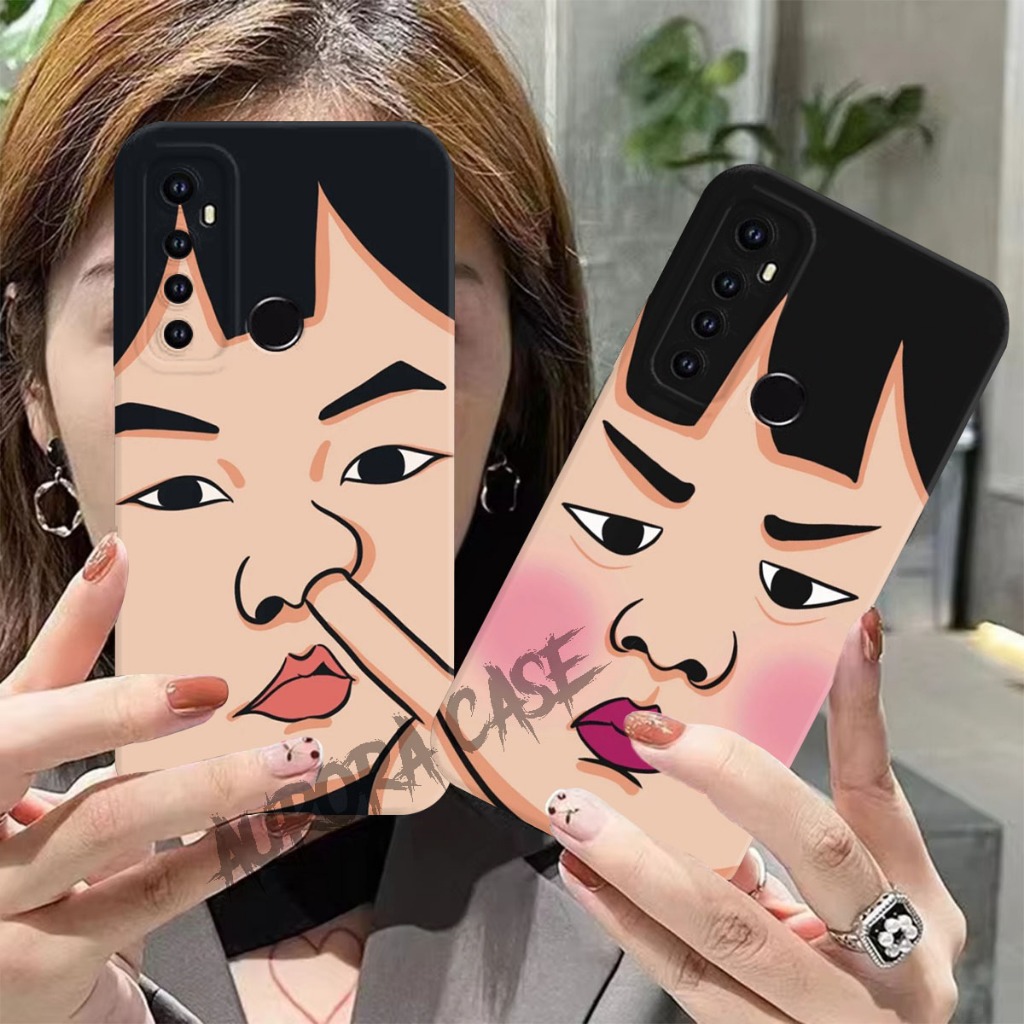 Softcase Realme 5 Pro 5s 5i C3 6 6i 6pro - Motif Muka Lucu Case Terbaik Murah Protect Body Kamera Hp