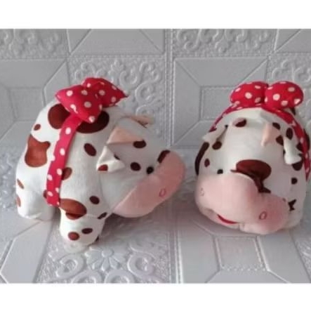 BONEKA SAPI LORENG PITA | BAHAN VELBOA EMPUK LEMBUT SNI | BONEKA SAPI LUCU