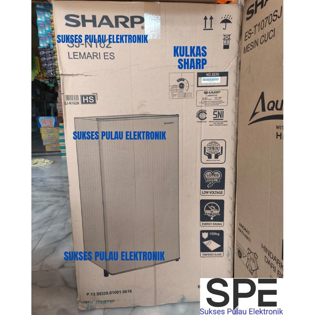 Kulkas Sharp 1 Pintu 133 Liter SJ-N162N-HS Desain Elegan dan Hemat Energi