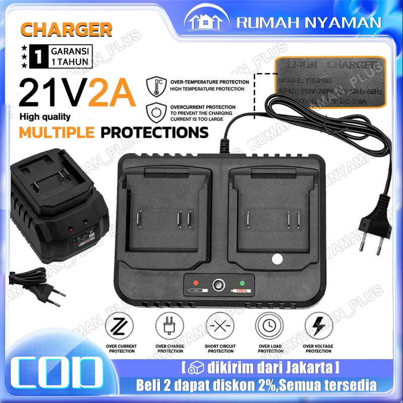 21V Charger Makita Lithium Bor Charger Dua tempat duduk Makita Adaptor Adapter Lxt Baterai Battery C