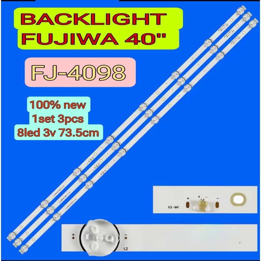 LAMPU LED BACKLIGHT BL TV FUJIWA 4098 FJ-4098 8LED