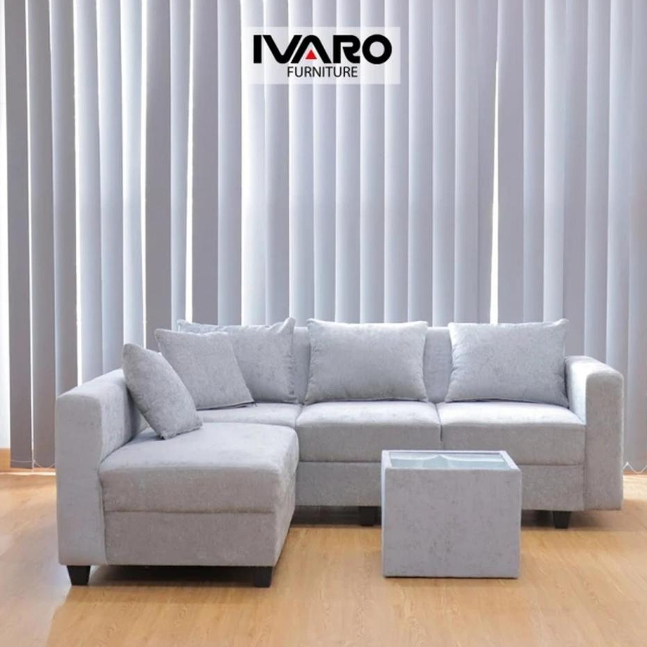 Ivaro Adele Sofa L /Sofa Sudut/Sofa L Minimalis/Kursi L /Sofa Tamu - sofa set