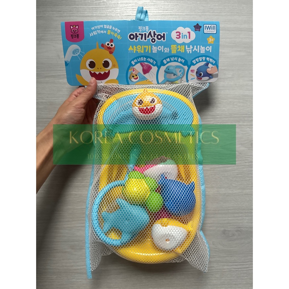 Pinkfong Baby Shark Shower Splash Fishing Playset / Mainan Mandi Pancing Ikan original korea